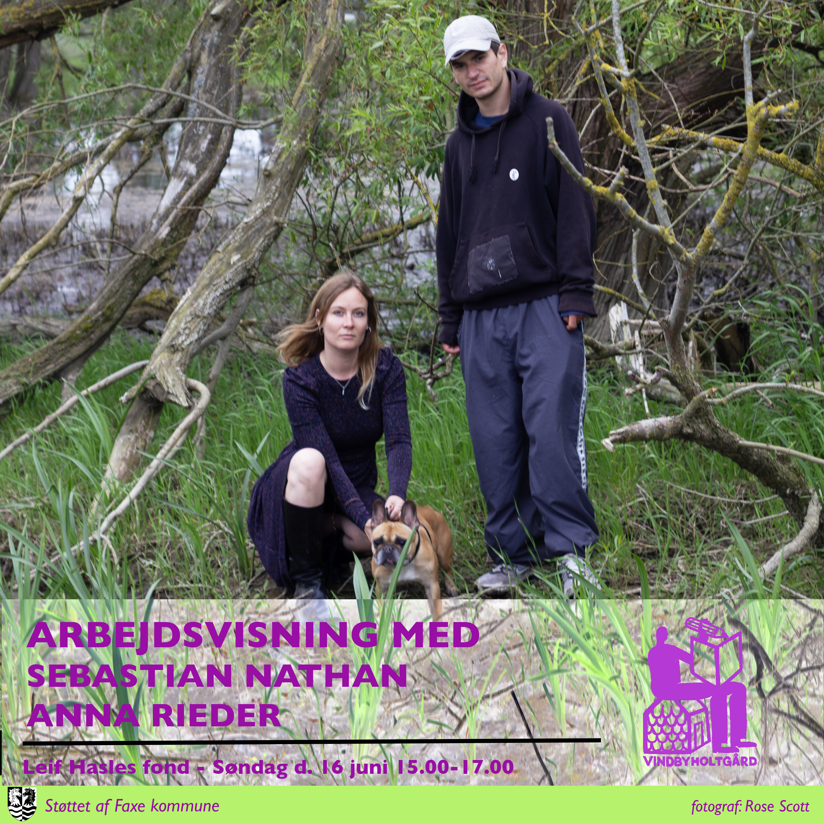 De to digtere Sebastian Nathan og Anna Rieder giver et indblik i et igangværende fælles projekt. Forud for arrangementet har de boet og arbejdet på Vindbyholtgård Refugium i to uger. Nathan og Rieder har begge flere udgivelser bag sig og arbejder på hver deres måde med en tematik, om de oplevelser og det sprog, der knytter sig til psykiatrien. Projektet bærer på nuværende tidspunkt navnet “moth oven”, og handler om heste, kærlighed og døden.