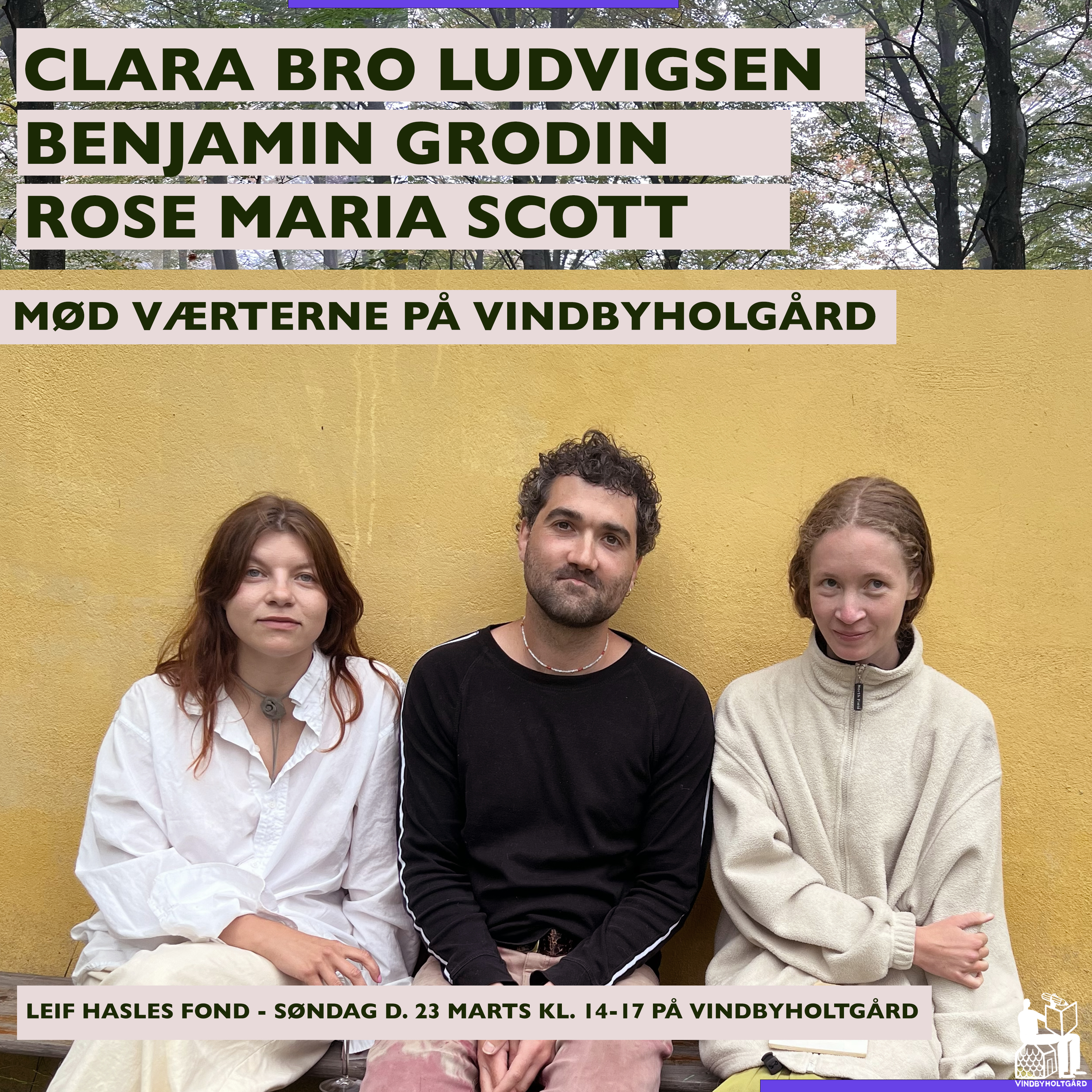 Rose Maria Scott, Clara Bro Ludvigsen og Benjamin Grodin, der til daglig driver refugiet, inviterer til et indblik i og en præsentation af hver af deres kunstneriske arbejde. Rose Maria Scott er uddannet litterat. Ud over at skrive og anmelde, arbejder hun på en oversættelse af den amerikanske forfatter Tillie Olsen. Clara Bro Ludvigsen er skrivende, oversætter og redaktør. Hun arbejder i øjeblikket i flere forskellige medier. Benjamin Grodin er uddannet billedkunstner, fra Akademie der Bildende Künste Wien og arbejder med installationer, skulptur og maleri.