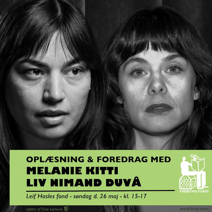 Foredrag om oversættelse som litterær praksis ved forfatterne Melanie Kitti og Liv Nimand Duv. Sammen har forfatterne oversat Kittis debut Halv urne halv gral fra svensk til dansk. De kommer til Vindbyholtgård Refugie for at tale om den fælles proces. Foredraget er støttet af Faxe Kommune.
